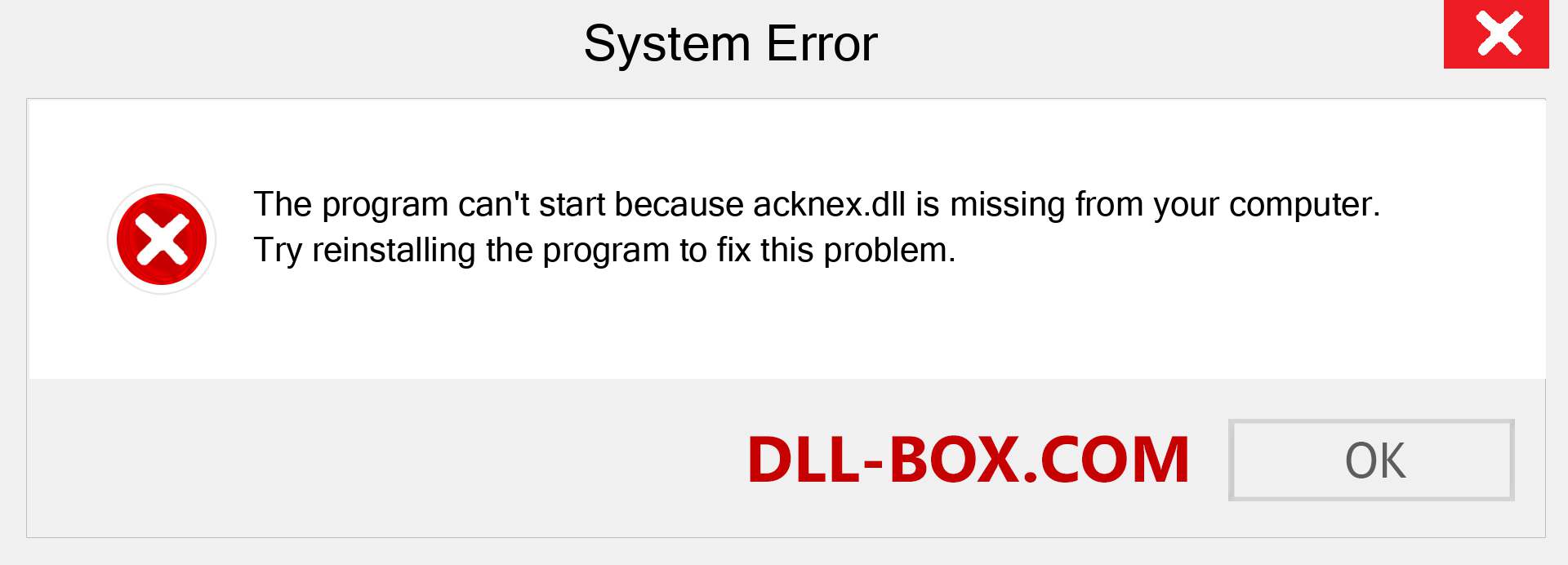  acknex.dll file is missing?. Download for Windows 7, 8, 10 - Fix  acknex dll Missing Error on Windows, photos, images